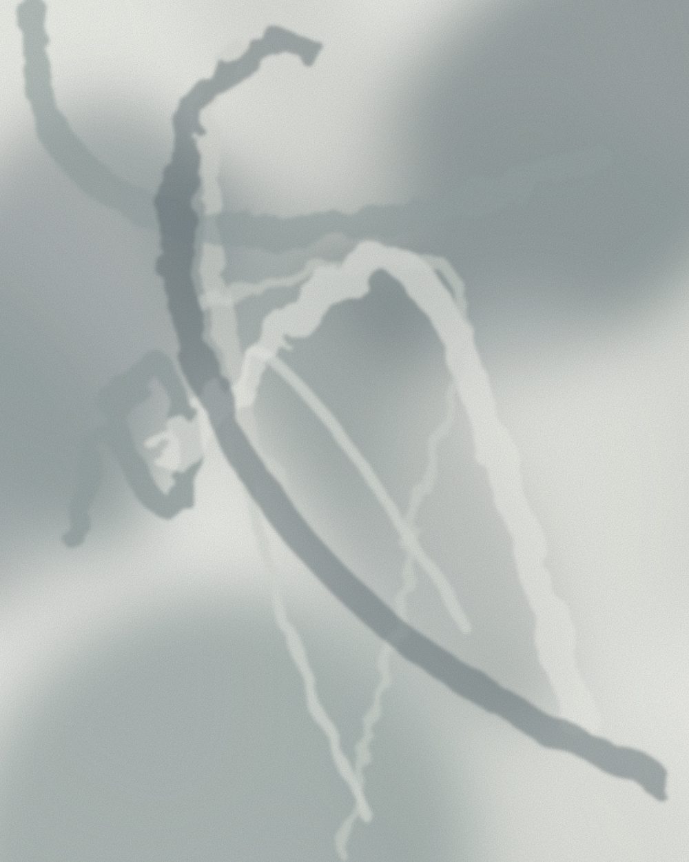 Soft grey-blue veils of colour